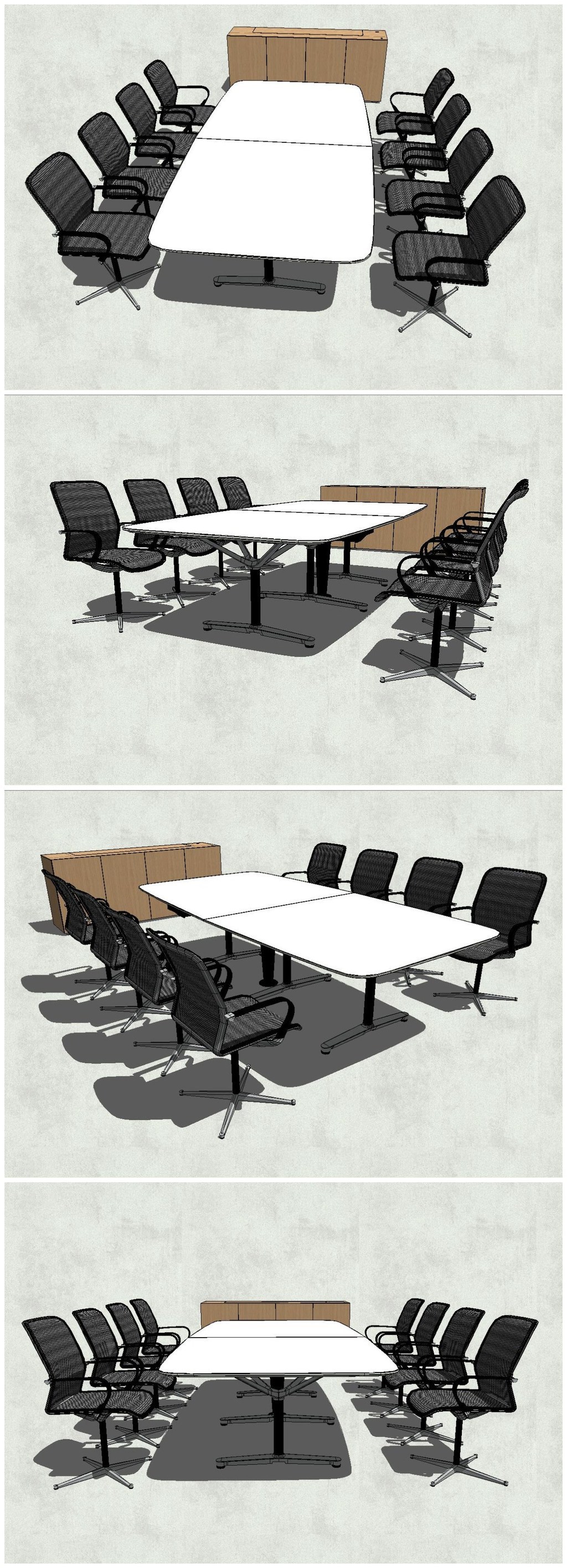 原創(chuàng)精品會(huì)議室辦公室桌椅SU模型素材 版權(quán)可商用，助力辦公家具定制